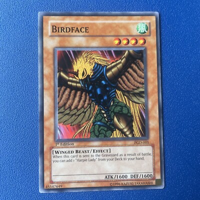 Yu-Gi-Oh! TCG Birdface Pharaonic Guardian PGD-005 1st Edition Common