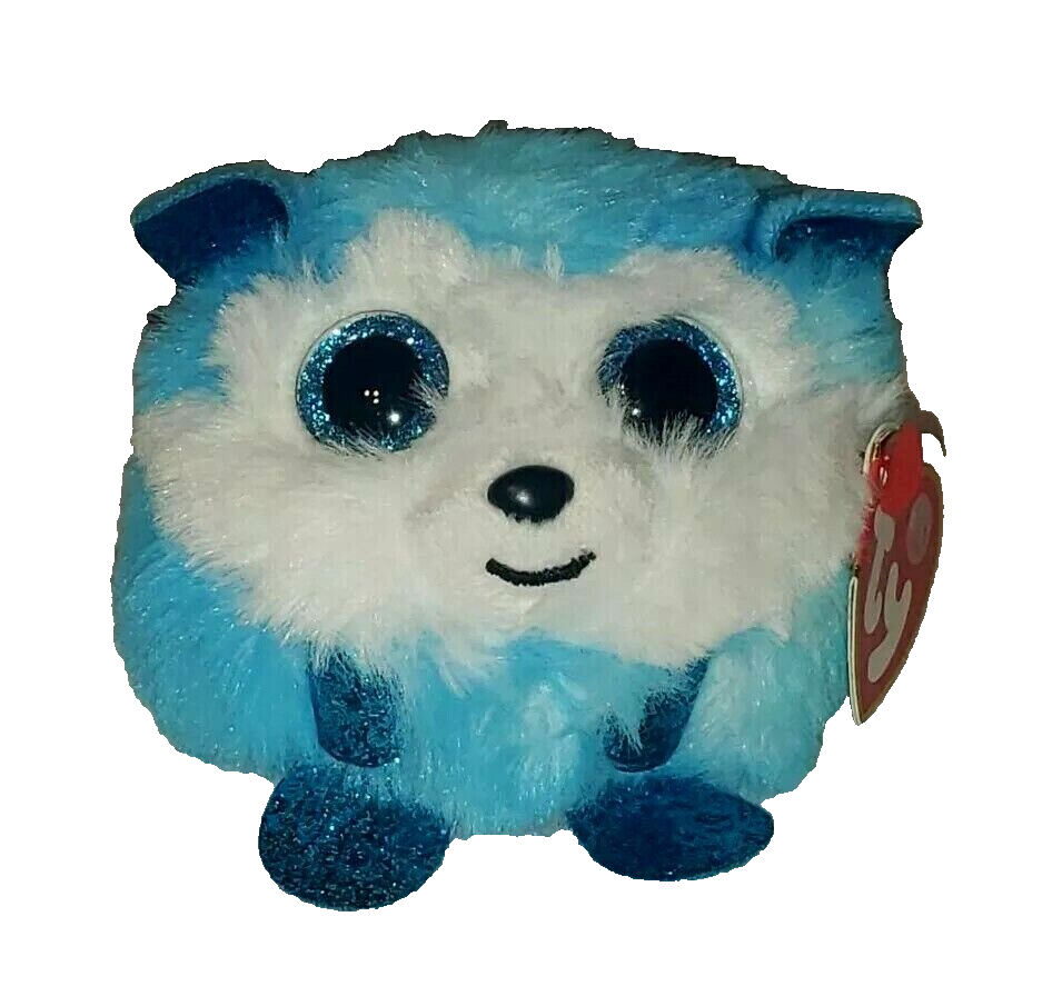 Ty Puffies (Beanie Balls) PRINCE the Husky Dog (4 Inch) NEW