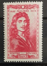 FRANCE Timbre Molière Neuf** N° 612 CELEBRITES DU XVIIème SIECLE 1944