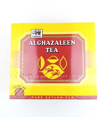 ALGHAZALEEN PURE CEYLON TEA 100 Tea 100 Bags شاي الغزالين 100 كيس