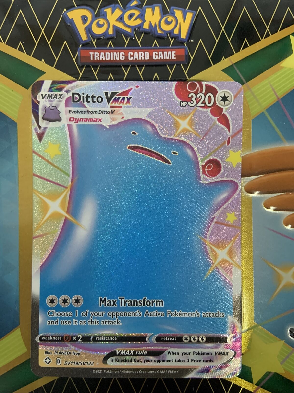 Carta Pokémon Ditto Vmax Shiny Destinos Brilhantes