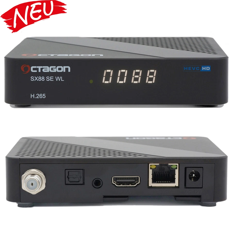 OCTAGON SX88 SE V2 WL HD H.265 S2+IP ricevitore Linux funzione di registrazione PVR