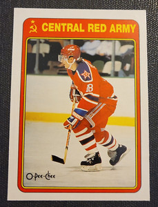 1990-91 O-Pee-Chee Sergei Fedorov Central Red Amry Rookie #19R Red Wings