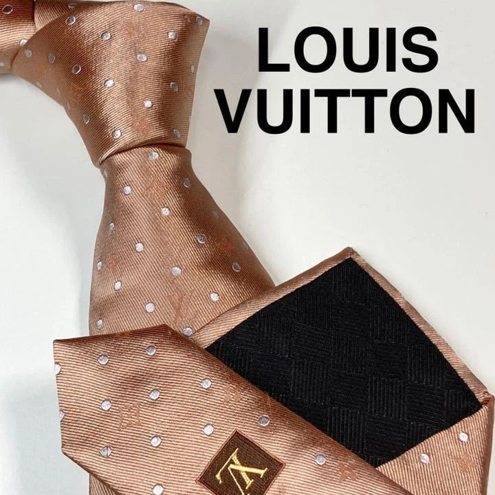 LOUIS VUITTON Tie Monogram Dot Used From Japan