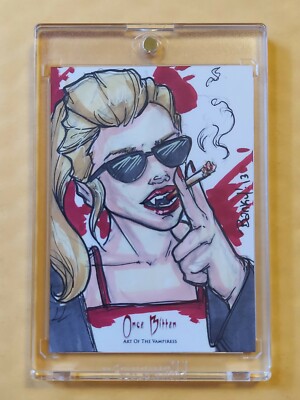 2013 ONCE BITTEN VAMIPRESS SKETCH CARD #1/1 (SIGNED: Vanessa ''BANKY'' Farano) UK