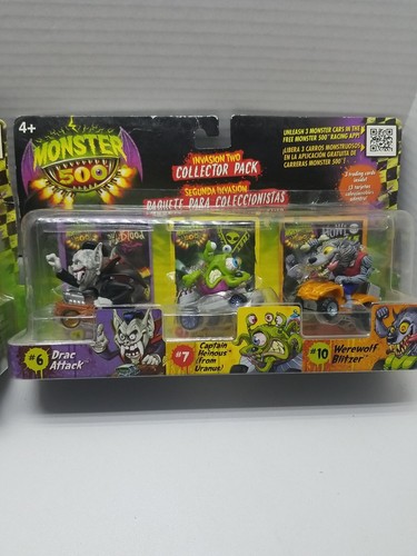 Monster 500 Invasion 1 & 2 Collector Pack 3 Figure Car Set - Picture 3 of 17