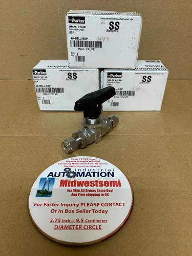 NEW IN BOX 4AB6LJSSP PARKER 4A-B6LJ-SSP BALL VALVE STAINLESS STEEL SHIPSAMEDAY