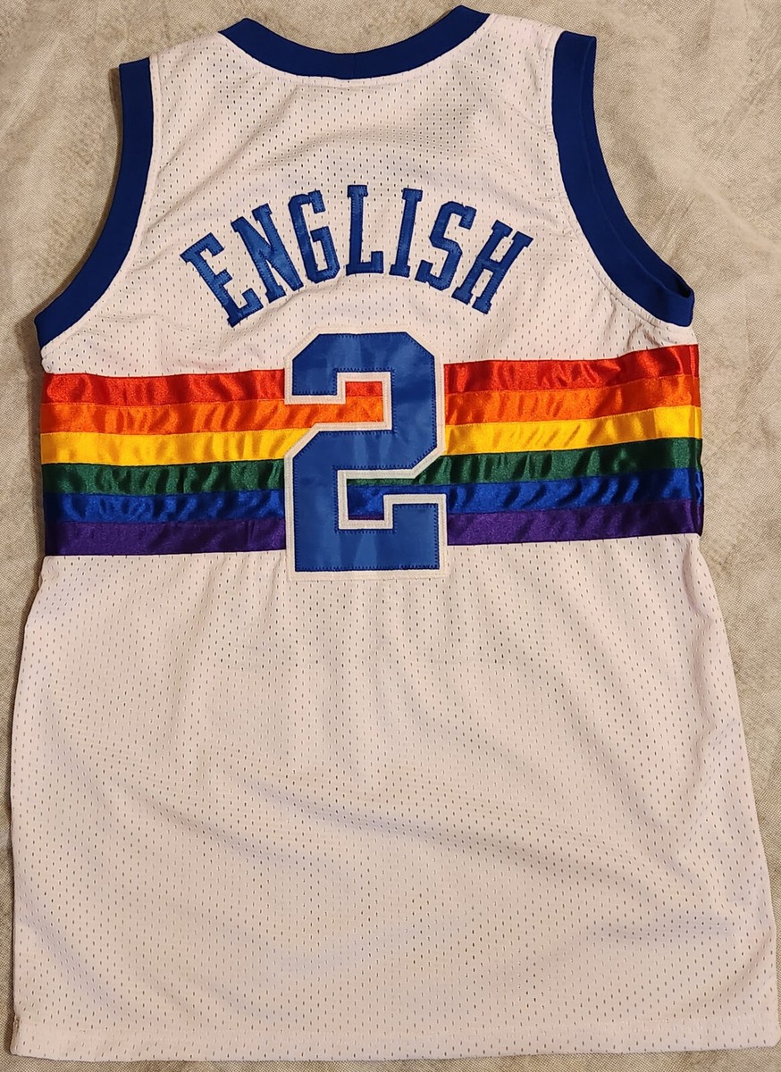 Alex English Denver Nuggets NBA Basketball Jersey Medium Vintage