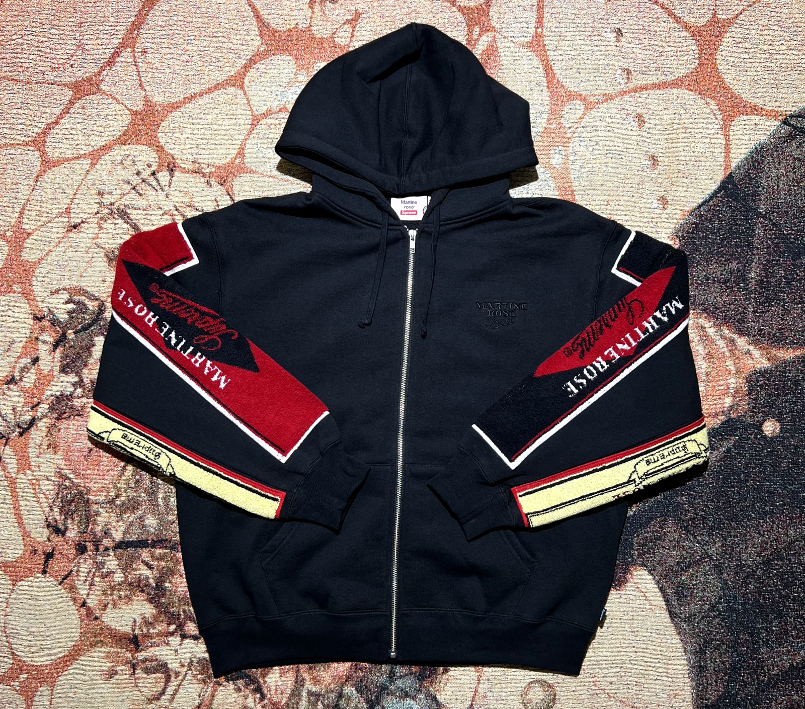 Sweat à capuche zippé Supreme Martine Rose serviette noir taille M neuf