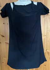 PrettyLittleThing Black Strap Dress Size S/M 10