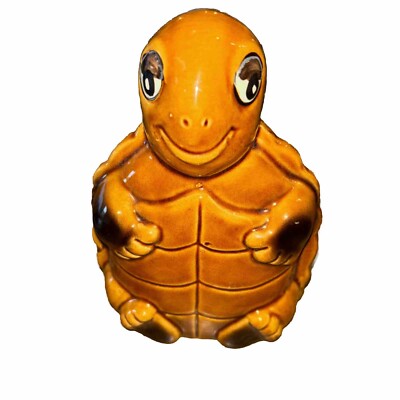 Inarco Turtle Vintage MCM Ceramic Planter E-4927 Brown 6''T, Japan