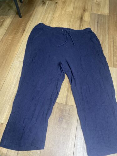 Jones New York Blue Wide Leg Pants Size 2X Cotton
