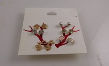 holiday Earrings set studs pierced 6 pairs Christmas Claire's