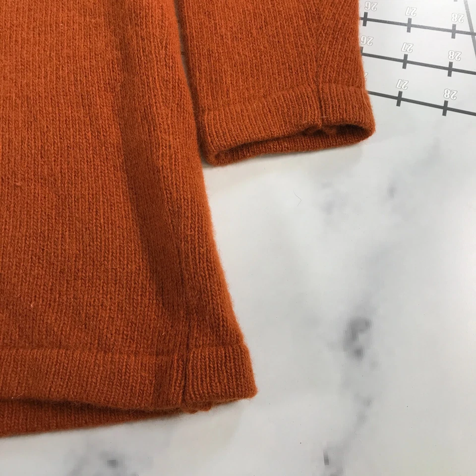 Vintage Asymmetric Sweater Womens M Brown Spotted Wool Angora Long Sleeve Soft - Image 3 of 4