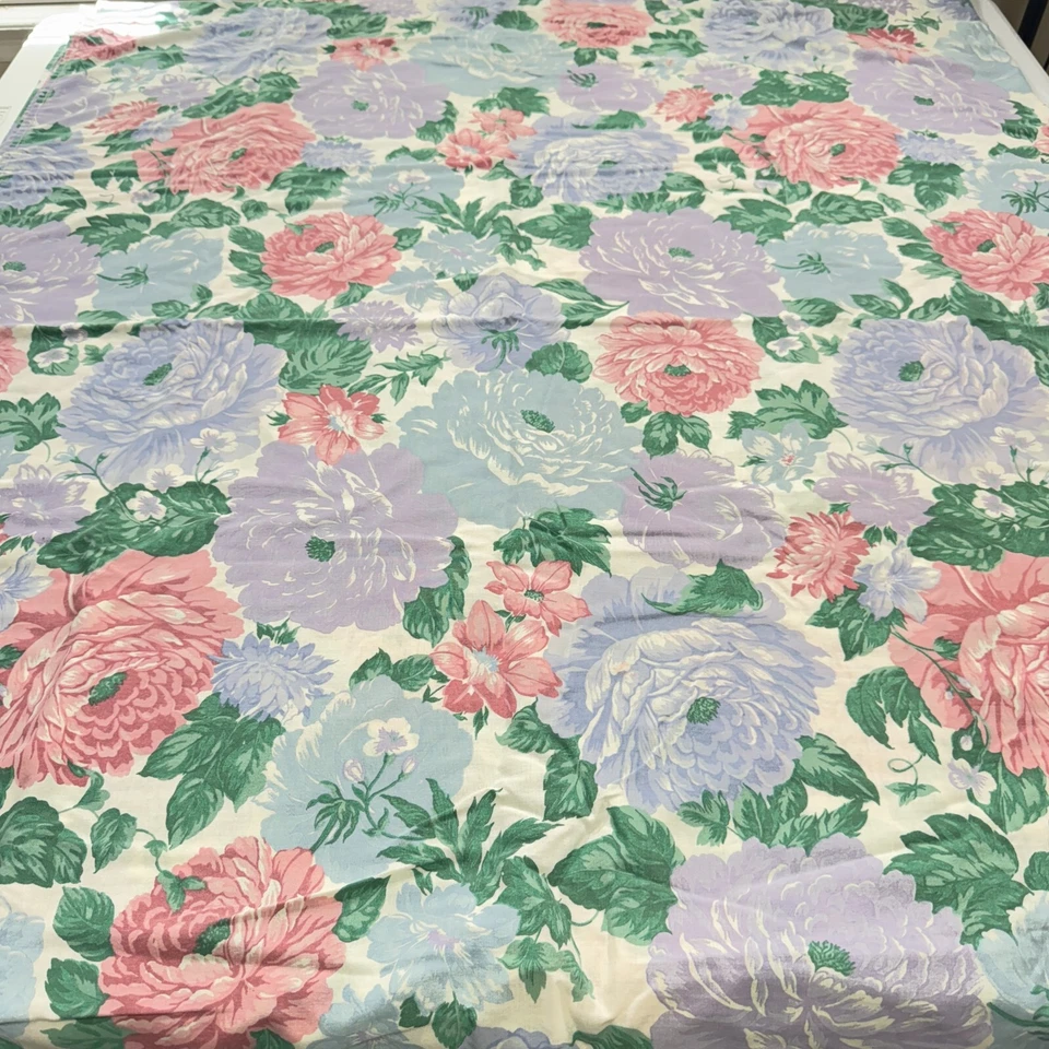 Sábana plana vintage Queen Blend púrpura rosa flores grandes y2k años 90 Foto 4 de 4