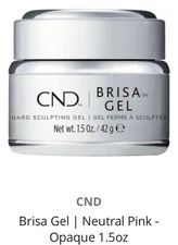 CND Brisa Gel  Neutral Pink Opaque Hard Sculpting Gel 1.5oz