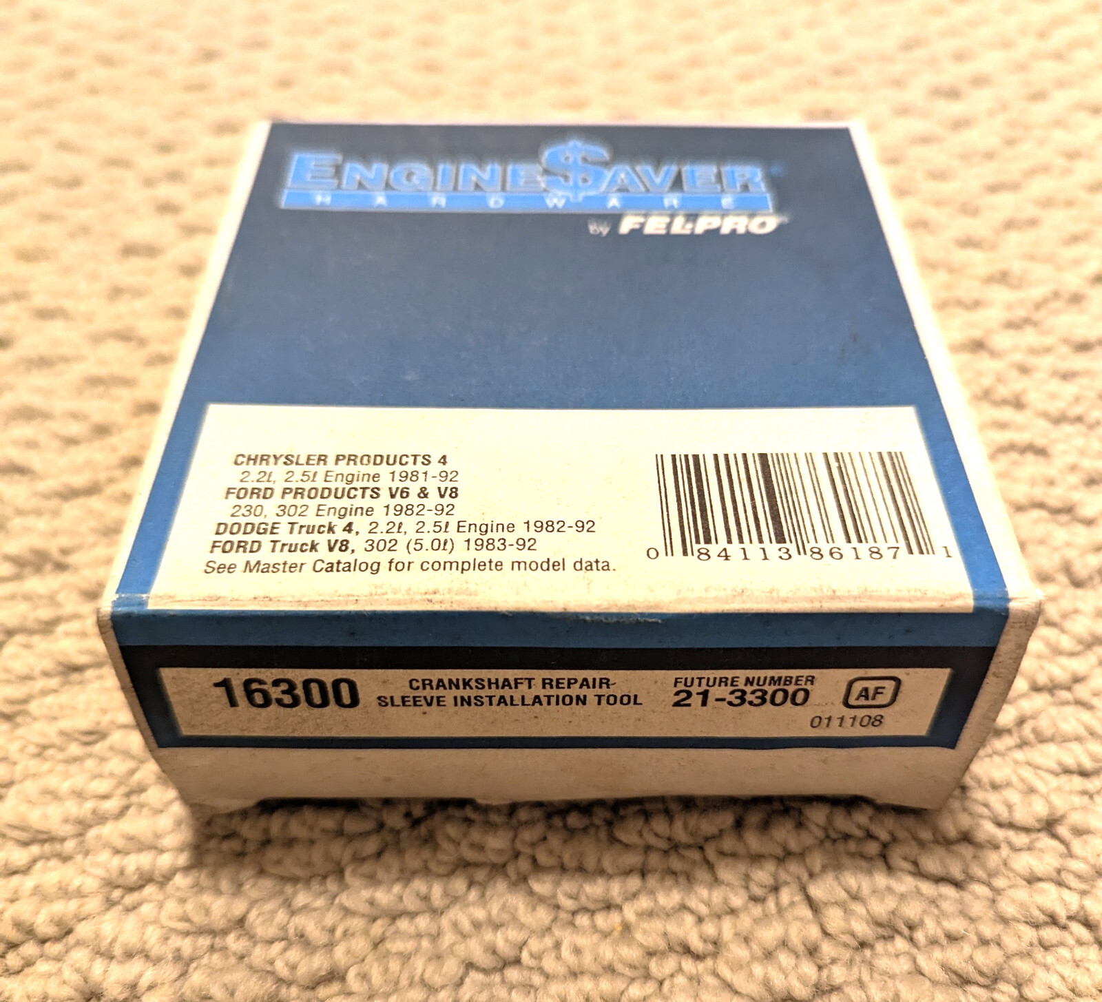 FelPro 16300 Crankshaft Repair Sleeve Install Tool Ford Mustang 5.0