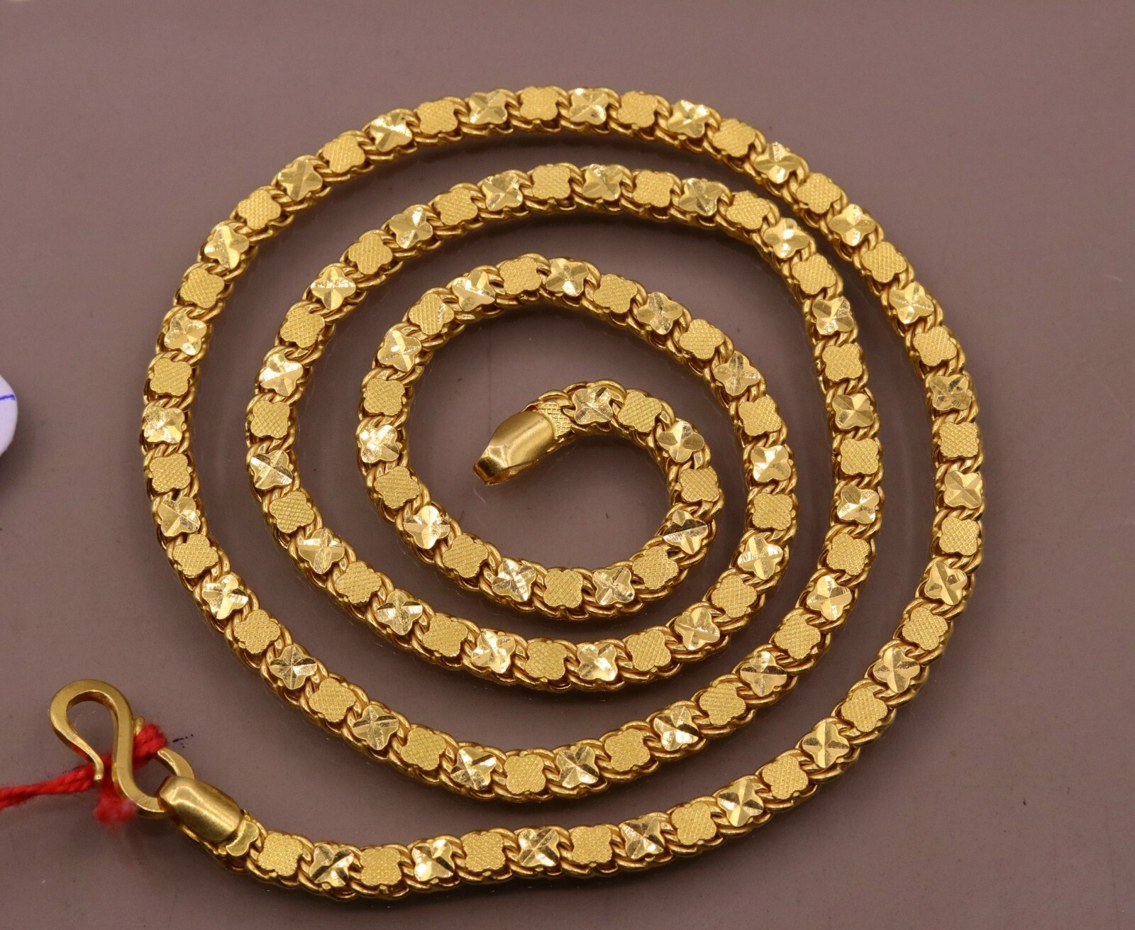CERTIFIED ROYAL 22K YELLOW GOLD SOLID SPOT DANK CHAIN UNISEX NECKLACE GIFT  ch214 | eBay
