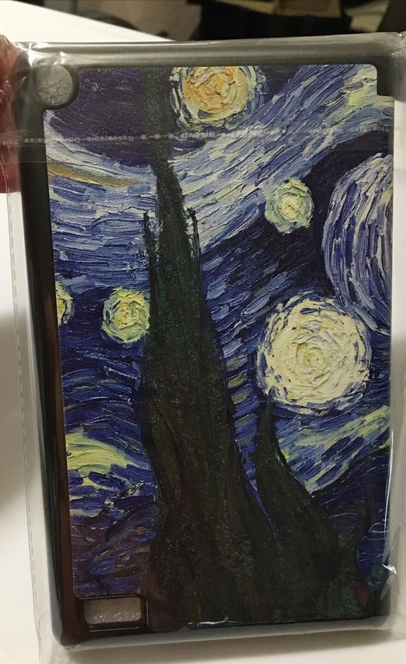 Funda protectora delgada de cuero PU para Kindle Fire 7 2019 Starry Night Smart Foto 2 de 4