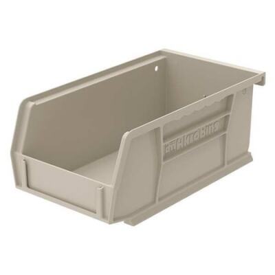Akro-Mils 30220Stone Hang & Stack Storage Bin, Plastic, Beige, 3 In H, 4 1/8 In