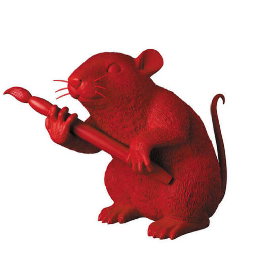 Medicom Toy BANKSY LOVE RAT（RED Ver.)  Statue Figure F/S  - Picture 1 of 2