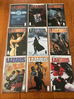 LAZARUS #3 4 8 9 11 12 15 16 & SOURCEBOOK IMAGE COMICS LOT GREG RUCKA TV  - NM
