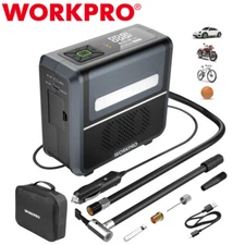 WORKPRO Tire Inflator Portable 12V Air Pump Compressor 150PSI 3-in-1 Air Pump US