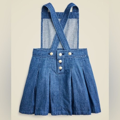 J. Crew Girls' Pinafore Dress in Drapey Denim Size 8 NWT #CC153 - Picture 2 of 7