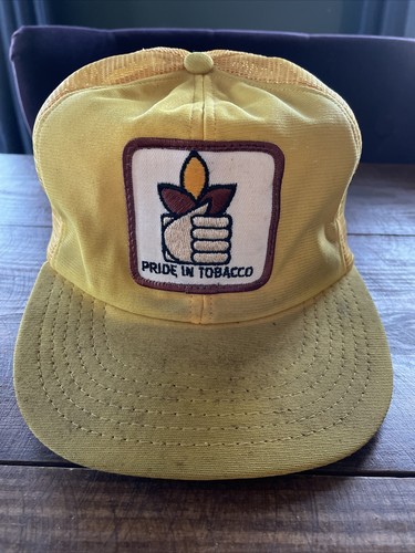 Vintage Pride In Tobacco Hat Patch RJR Reynolds Mesh Back Snap Back Trucker Hat