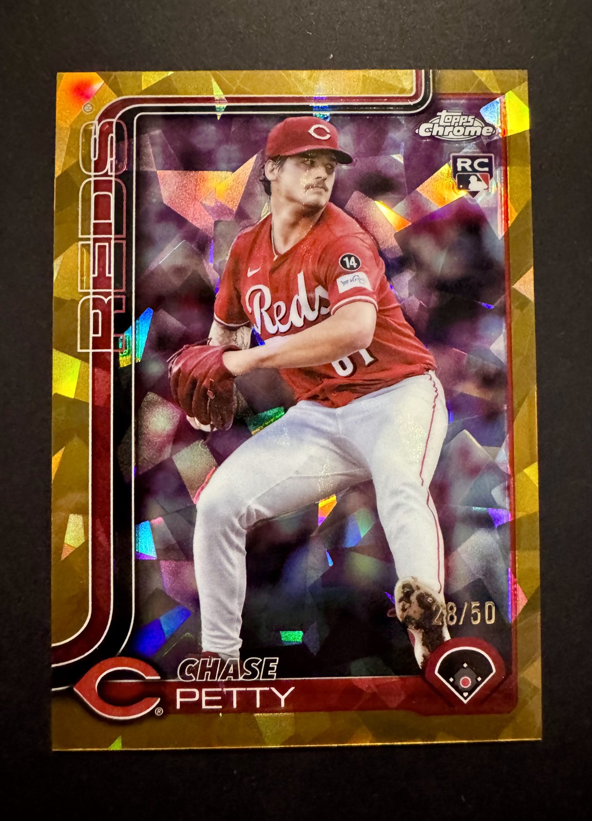 Chase Petty Rookie 2025 Topps Chrome Update Sapphire Edition - #USC97 Gold /50
