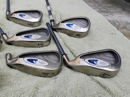 CALLAWAY HAWKEYE TUNGSTEN INJECTED TITANIUM IRON SET CLUB HEADS ONLY 3-9 L P S - Picture 3 of 4