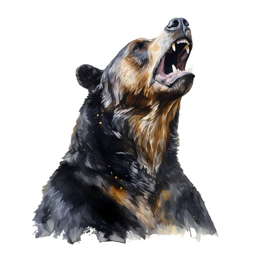 Black Bear Self Adhesive Sticker