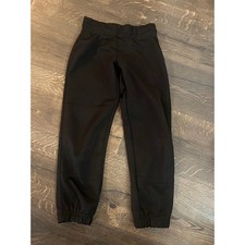 Easton Youth Baseball Softball Pants Black Elastic Waist Cuffs Size YM