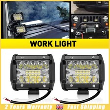2Pcs LED Work Lights Bar Flood Spot Beam Lamps Driving Offroad Car Truck ATV SUV
