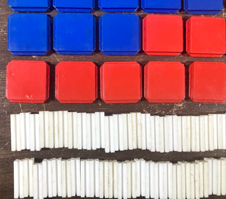 Vintage Tupperware Toy Build-O-Fun Building Blocks 115 Piece Lot TupperToy 60's - Image 3 of 4