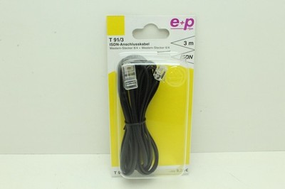 E+P T91/3 ISDN-Anschlusskabel 3m. ''Neu&OVP''