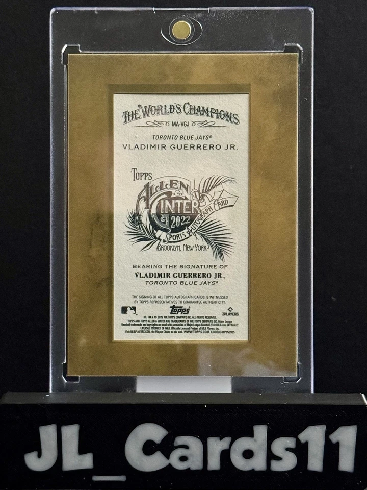 2022 Topps Allen & Ginter Vladimir Guerrero Jr. Mini Framed Auto #MA-VGJ - Image 2 of 3