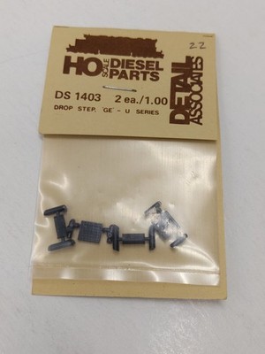 Detail Associates 1403 HO Scale Black Drop Step - 'GE' - U Series  (Set of 2)