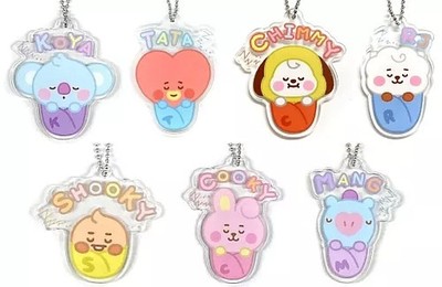 BT21 Acrylic Mascot Set 7pcs BTS LINE FRIENDS Characters Uniform Collection Ba
