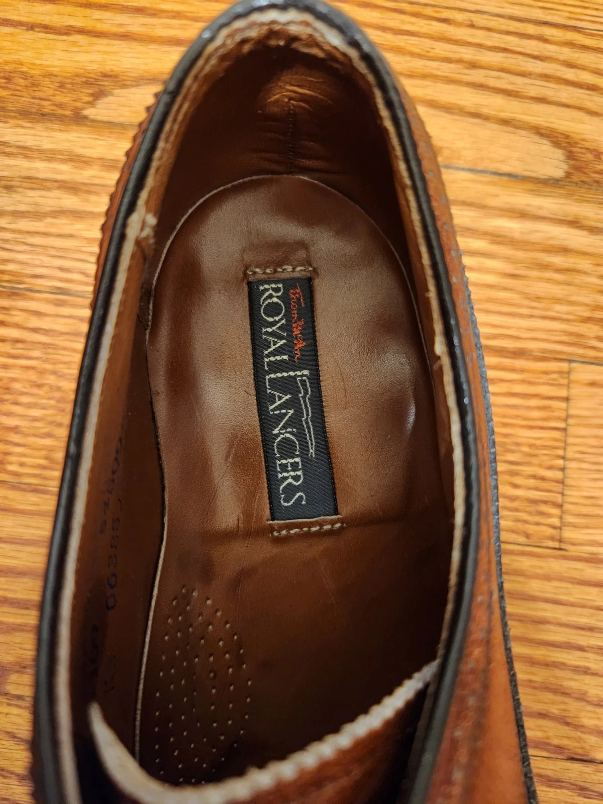 THOM BROWNE Scarpe eleganti vintage Thom McAn Wingtips da uomo 10 5 in pelle marrone (Royal Lancers)