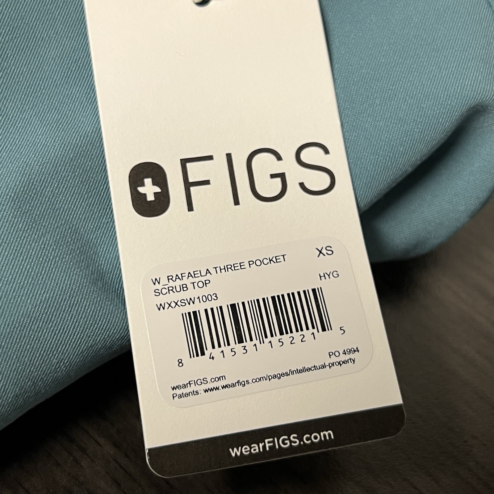 RARE NWT FIGS XS Rafaela Hydrogreen Limited Edition Scrub Top PO 4994 Mandarin image 2