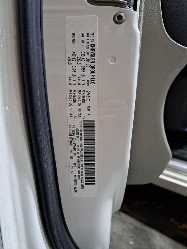 Eje lateral izquierdo del conductor/Cv eje C/V 2012 Town & Country Van Sku#4285688 Foto 3 de 4