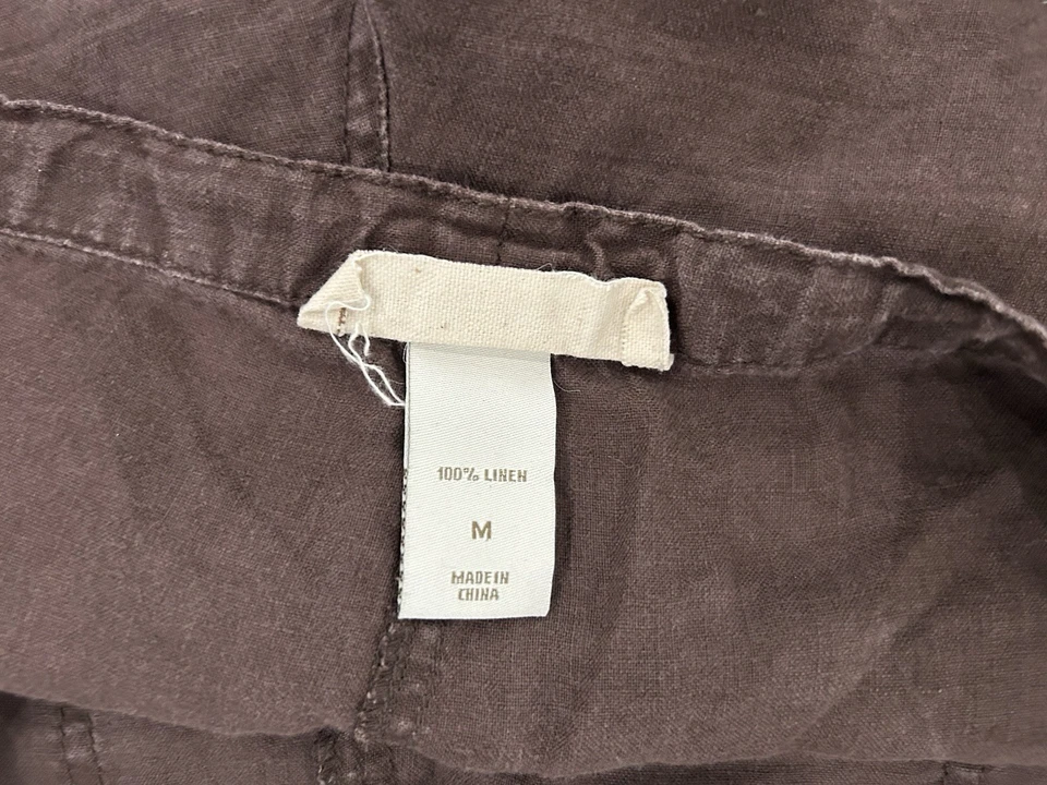 VTG London Jean-Victoria’s Secret 90s/Y2K Brown  Drawstring Linen Shorts Size M - Image 4 of 4