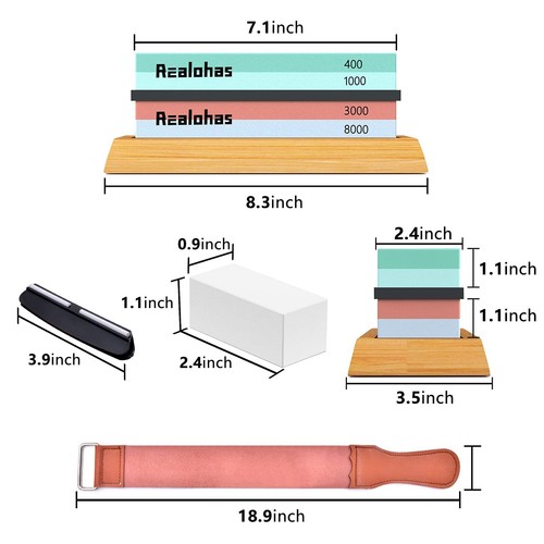 Whetstone Knife Sharpening Stone Kit - Professional Knife Sharpener Stone Set... - Picture 3 of 6