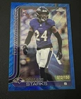 2025 Topps Chrome Football Blue Wave Refractor Malaki Starks #347