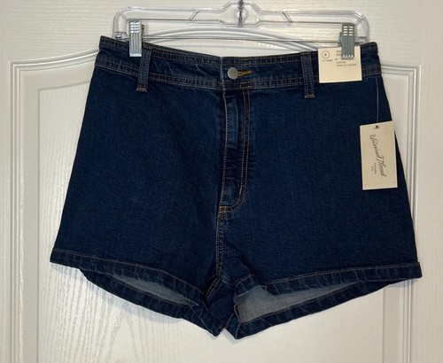 Universal Thread Women's Size 8 High-Rise Sailor Denim Shorts Dark Wash NEW - Picture 1 of 9