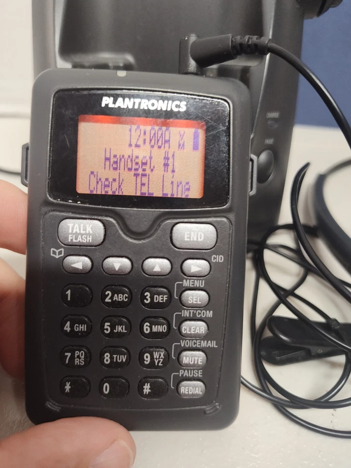 Plantronics CT14 DECT SCHNURLOSES KOPFHÖRER TELEFON MIT HAUPTBASIS UND AC - Bild 3 von 4