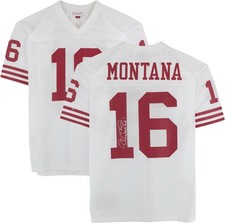 Joe Montana 49ers Signed Mitchell & Ness White Authentic Jersey w/Comeback Insc