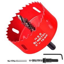 3 Inch / 76Mm Hole Saw for Wood, Plastic Board, Ceiling,Drywall, and Metal Sheet