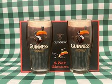 Guinness Toucan Logo Glass -  2 pack- Australian seller & stock 🇦🇺